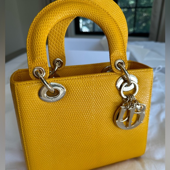 Christian Dior exotic lizard skin Lady Dior handbag. New color never used, boxed - Picture 2 of 16